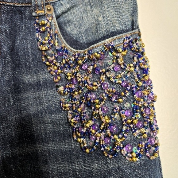 Cache Embellished Beaded Jeans - Picture 5 of 15
